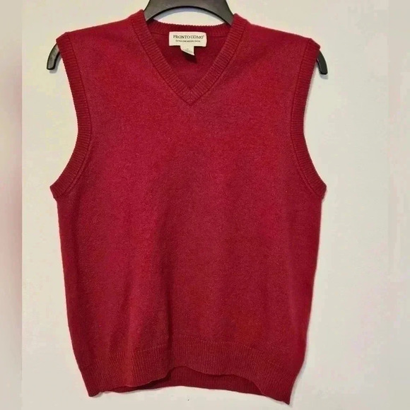 Pronto Uomo 💯 Merino Wool Extra Fine Vest Size Small - Picture 1 of 5